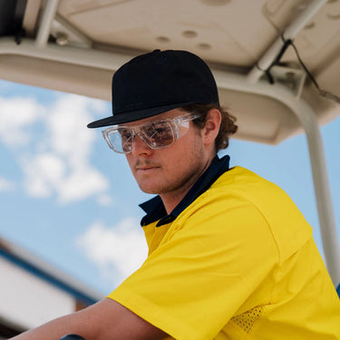 Safestyle Fusions XL Clear Frame Hybrid Photochromic Safety Glasses – AS/NZS 1337.1 Certified