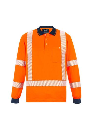 Syzmik Unisex Hi Vis X Back NSW Rail Long Sleeve Polo - ZH690