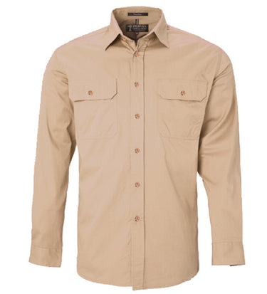 Pilbara Men's Closed Front L/S Shirt - RM500BT