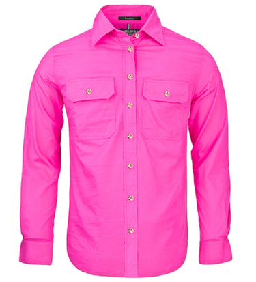 Pilbara Women's Open Front L/S Shirt - RM600BT