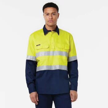 KING GEE CLOSED FRONT VENTED DRILL SHIRT TAPE