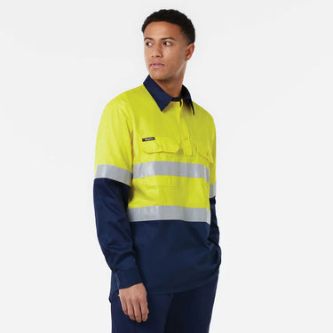 KING GEE CLOSED FRONT VENTED DRILL SHIRT TAPE