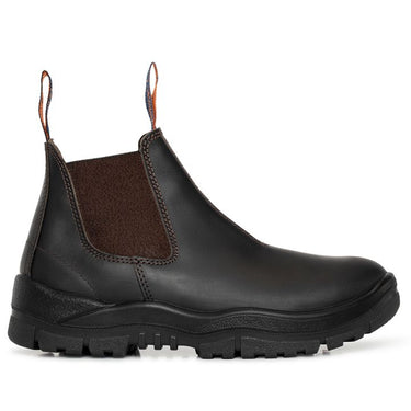 Mongrel 240090 Premium Elastic Sided Safety Boots Oil Kip – Steel Toe, ToughSider Sole