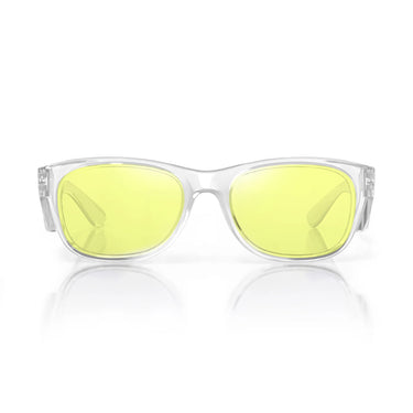 SafeStyle Classic Clear Frame Yellow Lens Safety Glasses – AS/NZS 1337.1 Certified