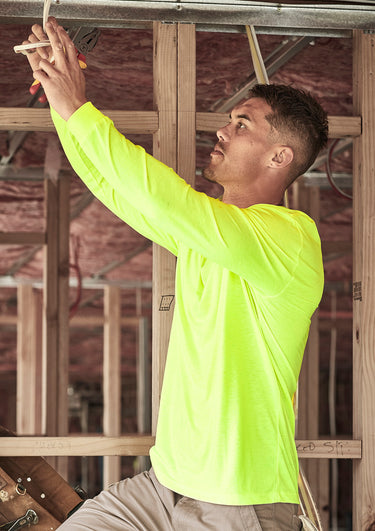 Syzmik Mens Hi Vis Long Sleeve Tee - ZH390