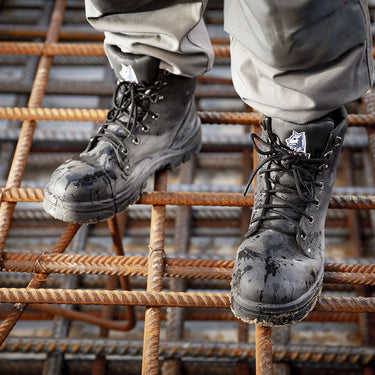 Steel Blue Argyle Lace-Up Work Boot - 312102