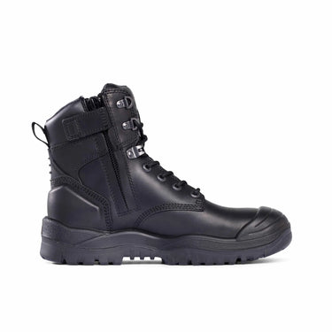 Mongrel 561020 High Leg Zipsider Safety Boots Black – Steel Toe