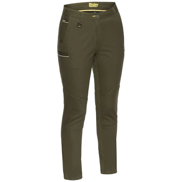 Womens Mid Rise Stretch Cotton Pants - BPL6015