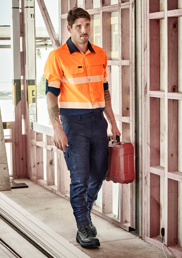 Syzmik Mens Hi Vis Outdoor Tape Long Sleeve Shirt - ZW470