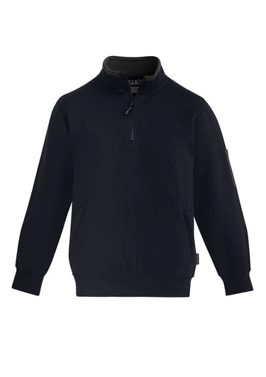 Syzmik Unisex 1/4 Zip Brushed Fleece Pullover ZT366 - Navy/Charcoal
