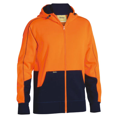 Bisley Hi Vis Zip Front Fleece Hoodie - BK6819