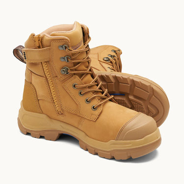 Blundstone RotoFlex 9060 Zip Sided Safety Boots Wheat – Steel Toe