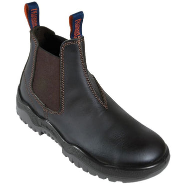 Mongrel 240090 Premium Elastic Sided Safety Boots Oil Kip – Steel Toe, ToughSider Sole