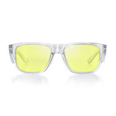 Safestyle Fusions Clear Frame Yellow Lens Safety Glasses – AS/NZS 1337.1 Certified