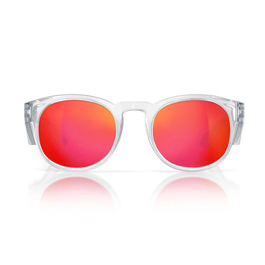 Safestyle Cruisers Clear Frame Red Polarised Mirror Safety Glasses – AS/NZS 1337.1 Certified