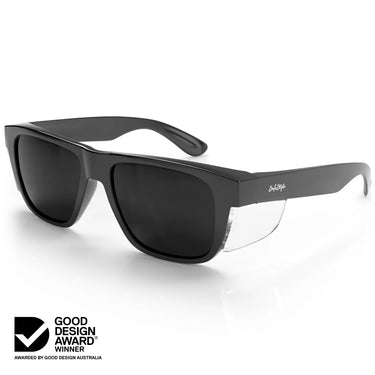 Safestyle Fusions XL Black Frame Tinted Lens Safety Glasses – AS/NZS 1337.1 Certified
