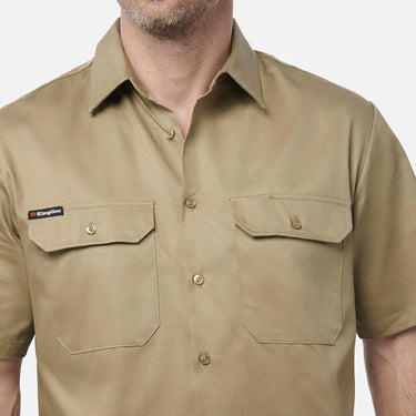 King Gee Mens Open Front Drill Shirt S/S - K04030